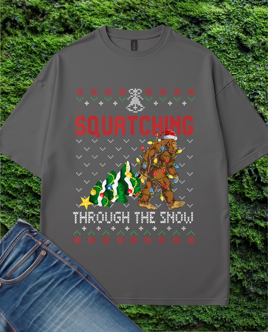 Christmas Squatching Bigfoot T-Shirt