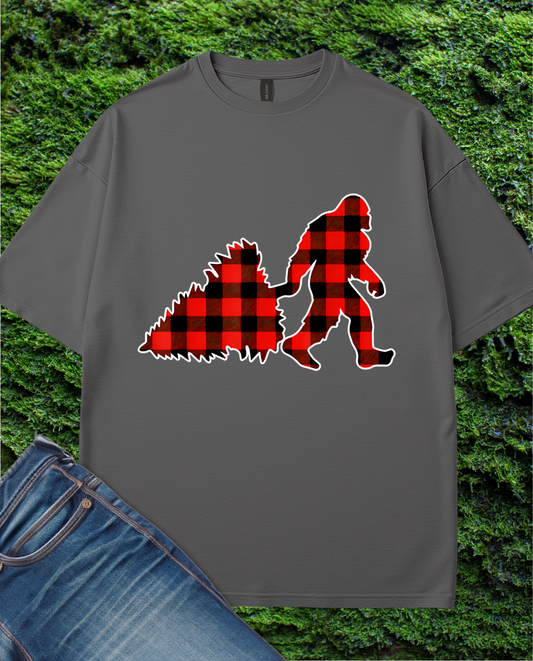 Red Buffalo Bigfoot Christmas T-Shirt