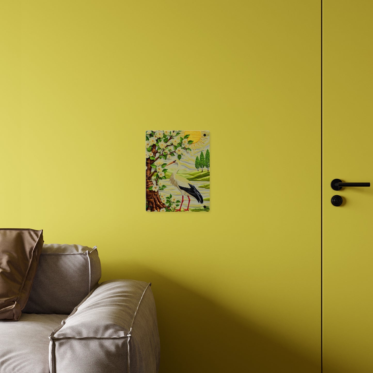 Crane Acrylic Wall Art Panels Home Decor