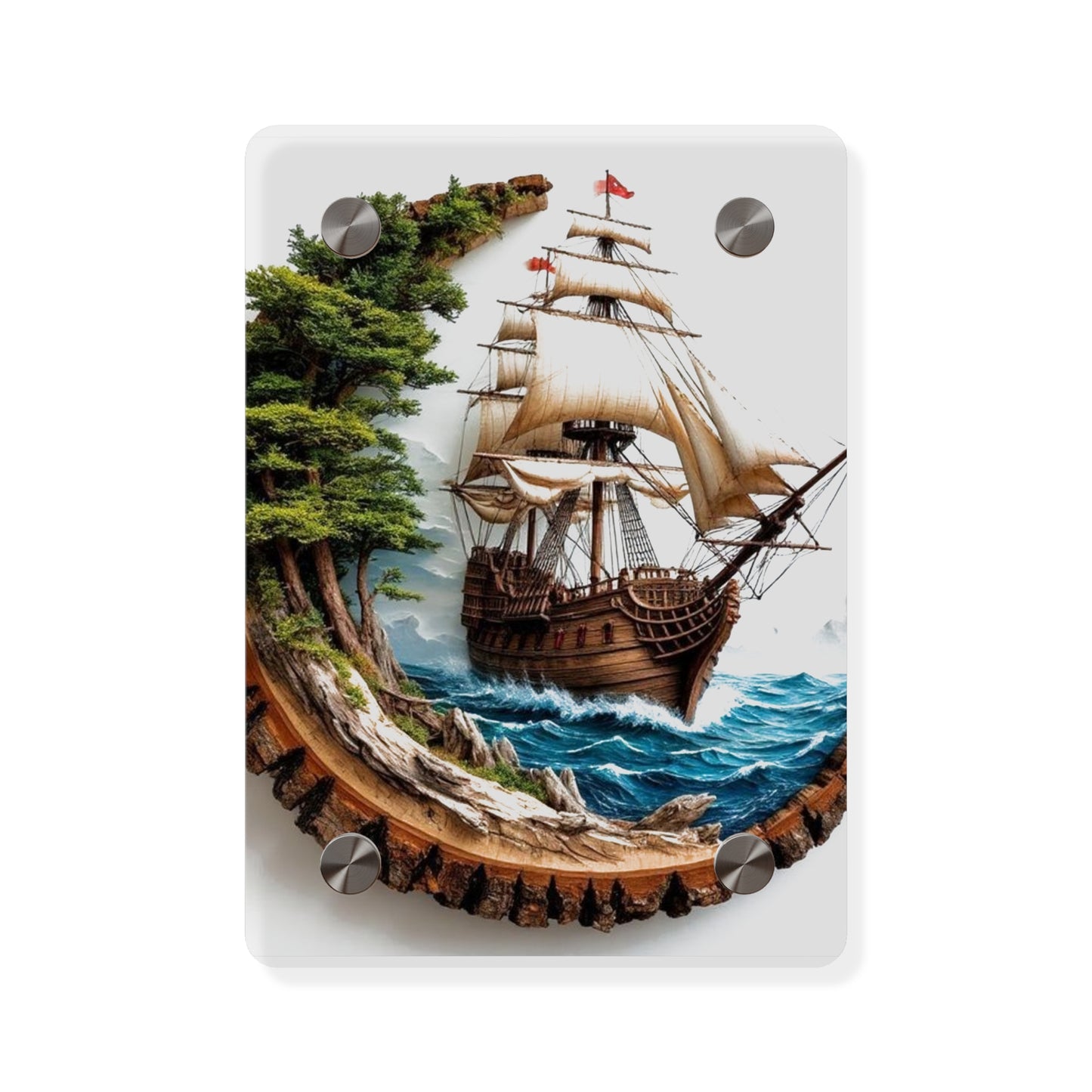 Modern King's Ship Acrylic Wall Art Panels Home Decor