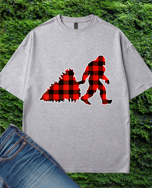 Red Buffalo Bigfoot Christmas T-Shirt