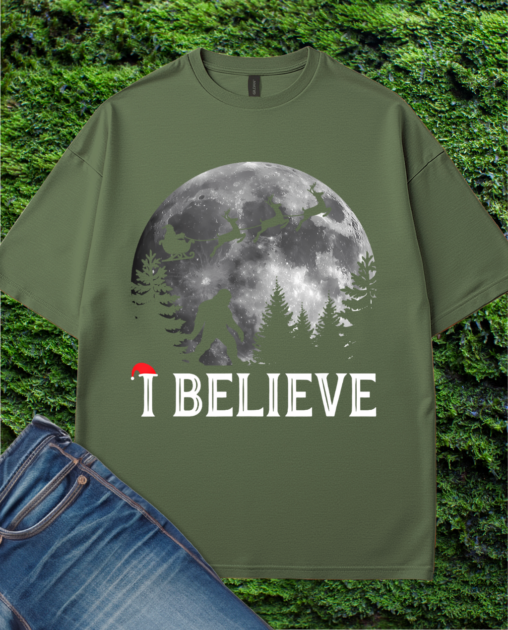 Believe Sasquatch Christmas T-Shirt