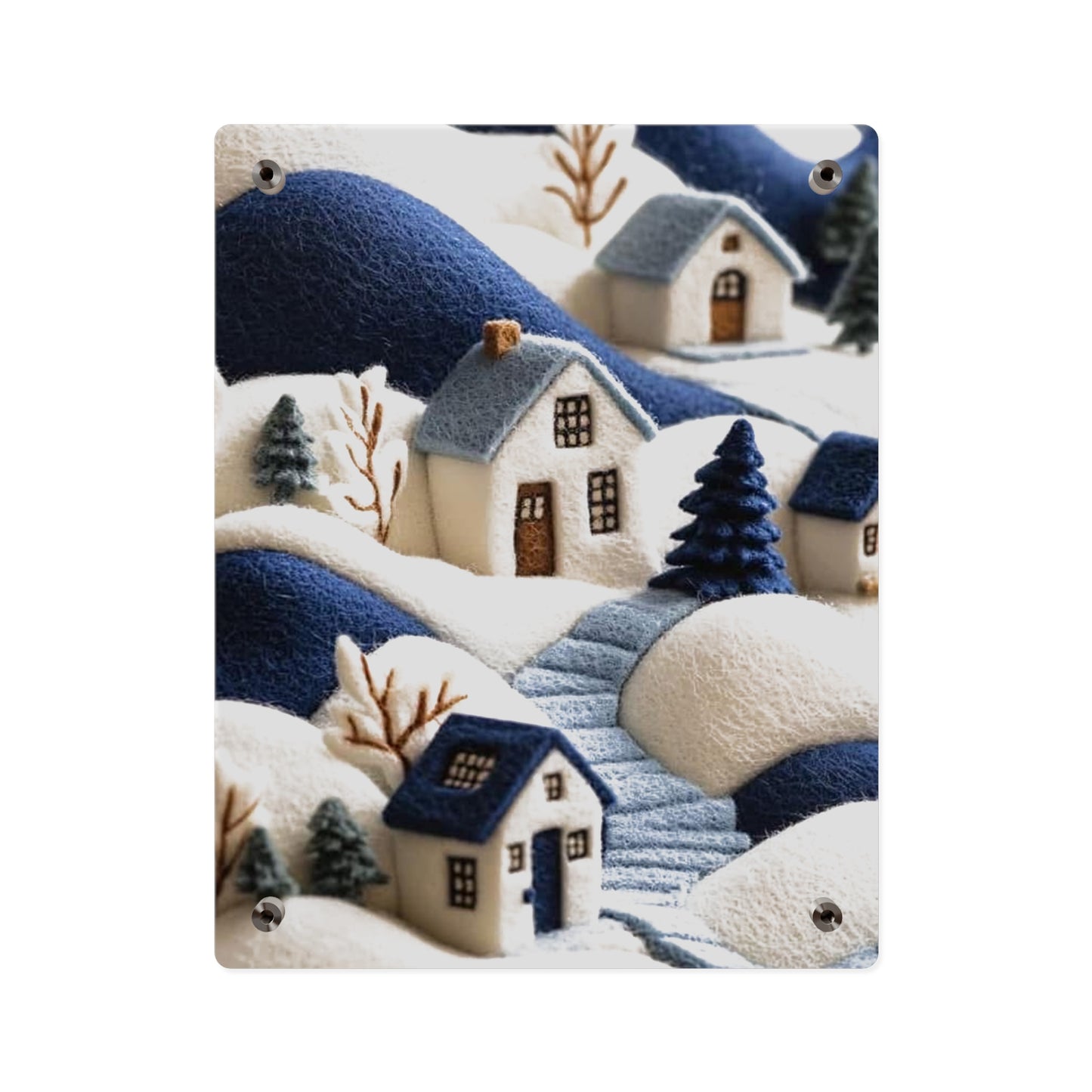 Crochert House  Acrylic Wall Art Panels Home Decor