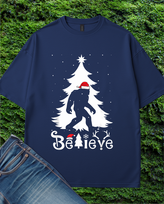 Believe Christmass Bigfoot T-Shirt