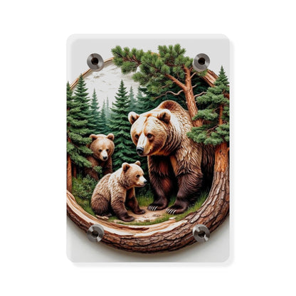 Modern Bear Acrylic Wall Art Panels Home Decor