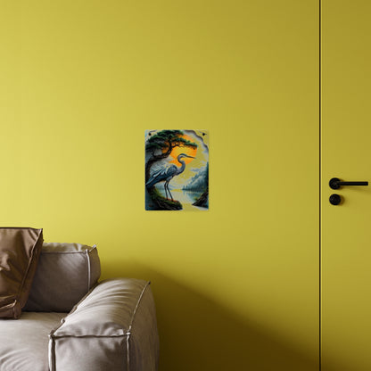 Modern Crane Acrylic Wall Art Panels Home Decor