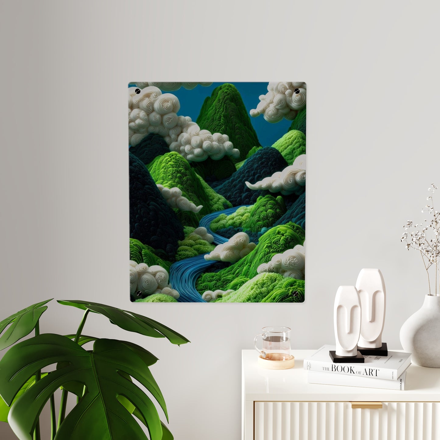 Mountain Side 3d Art Acrylic Wall Art Panels Home Decor