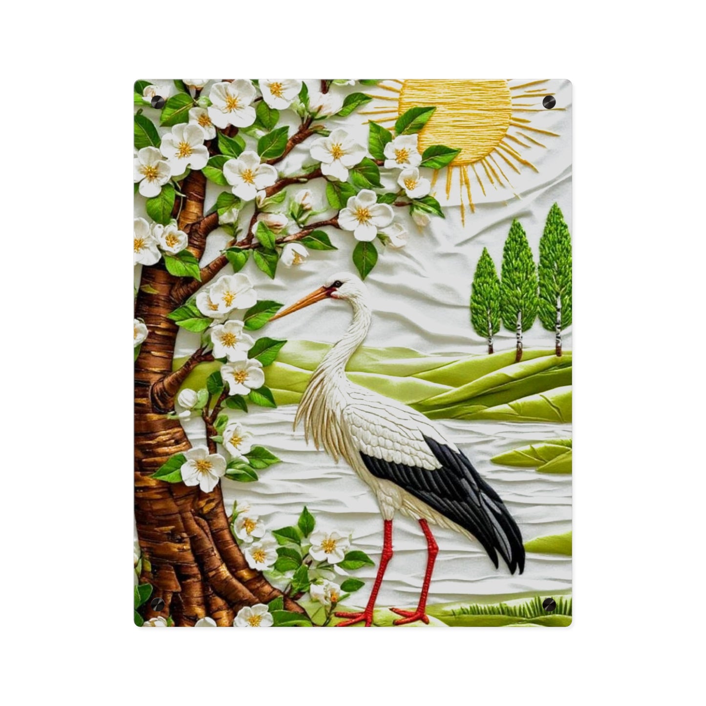 Crane Acrylic Wall Art Panels Home Decor