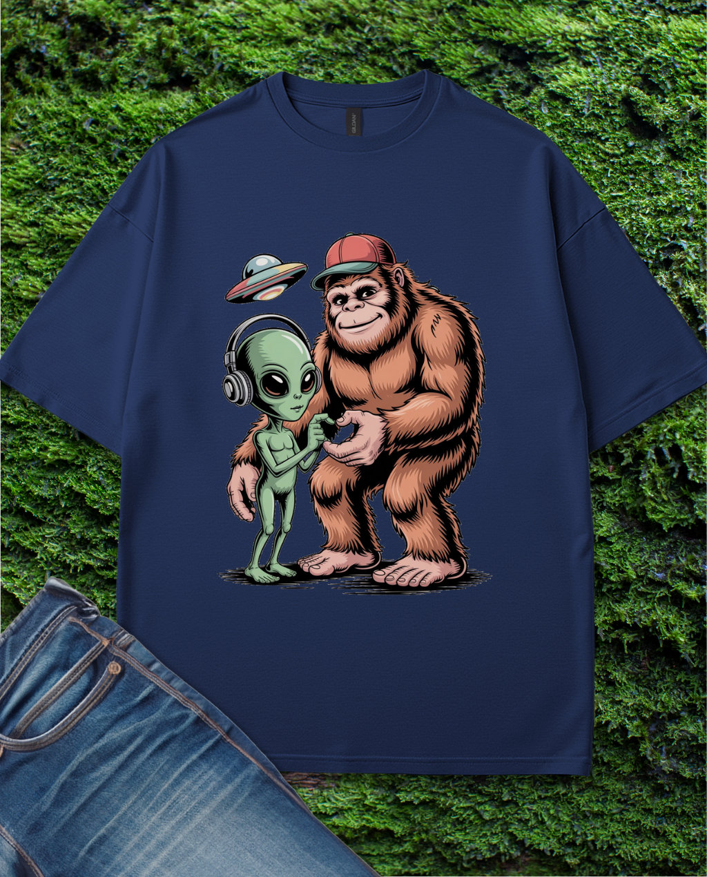 Bigfoot and Alien collabo T-Shirt