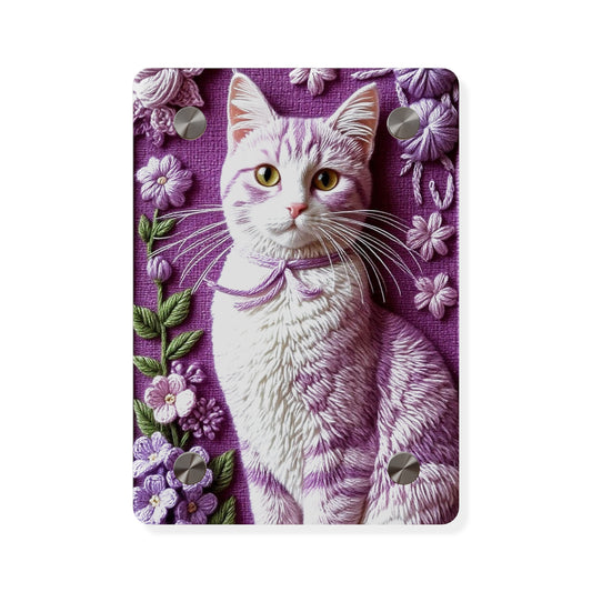 Crochet Cat Fall Acrylic Wall Art Panels Home Decor