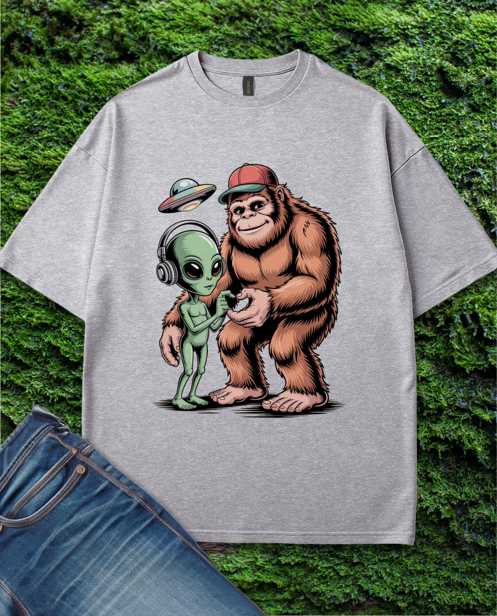 Bigfoot and Alien collabo T-Shirt