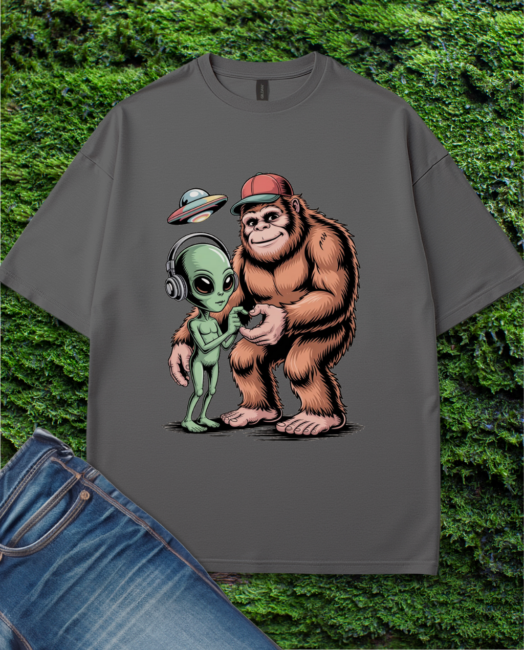 Bigfoot and Alien collabo T-Shirt