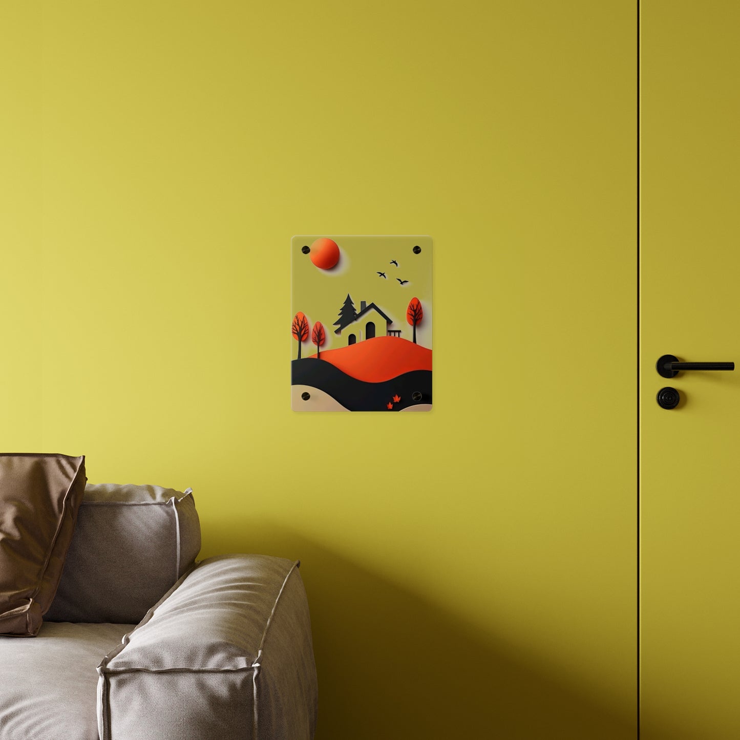 Country side Fall 3d Art Acrylic Wall Art Panels Home Decor