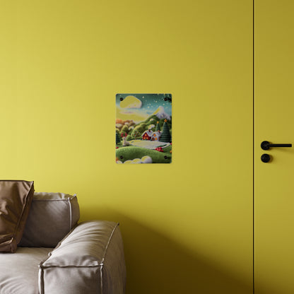 Crochet House Winter  Acrylic Wall Art Panels Home Decor