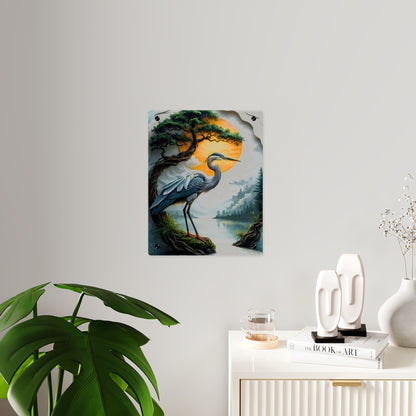 Modern Crane Acrylic Wall Art Panels Home Decor