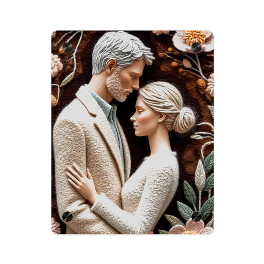 Marrage Crochet Acrylic Wall Art Panels Home Decor