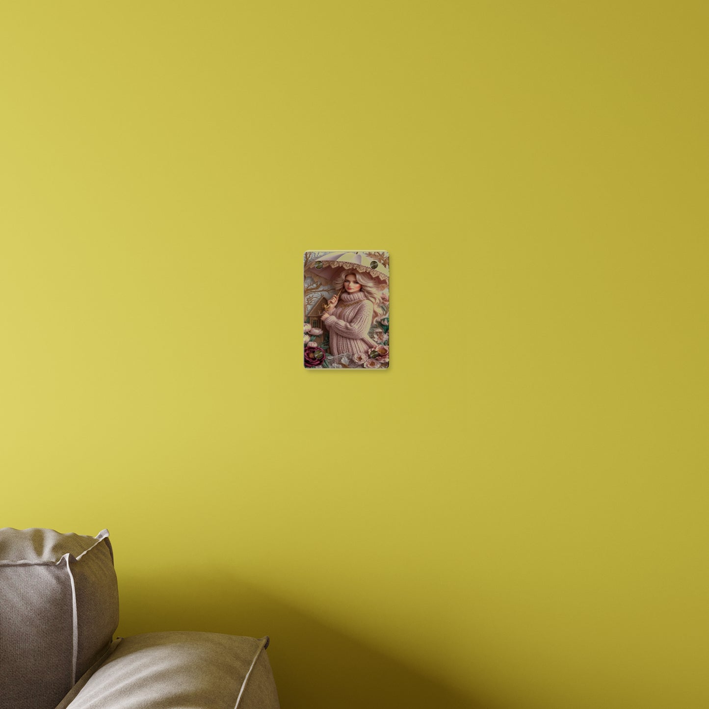 Crochet Cute Blonde Acrylic Wall Art Panels Home Decor