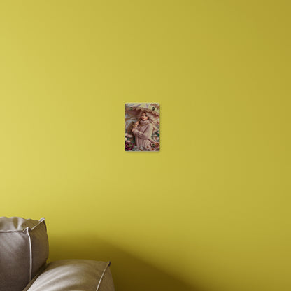 Crochet Cute Blonde Acrylic Wall Art Panels Home Decor