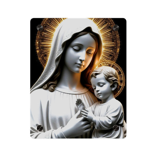 Virgin Merry Christian Acrylic Wall Art Panels Home Decor