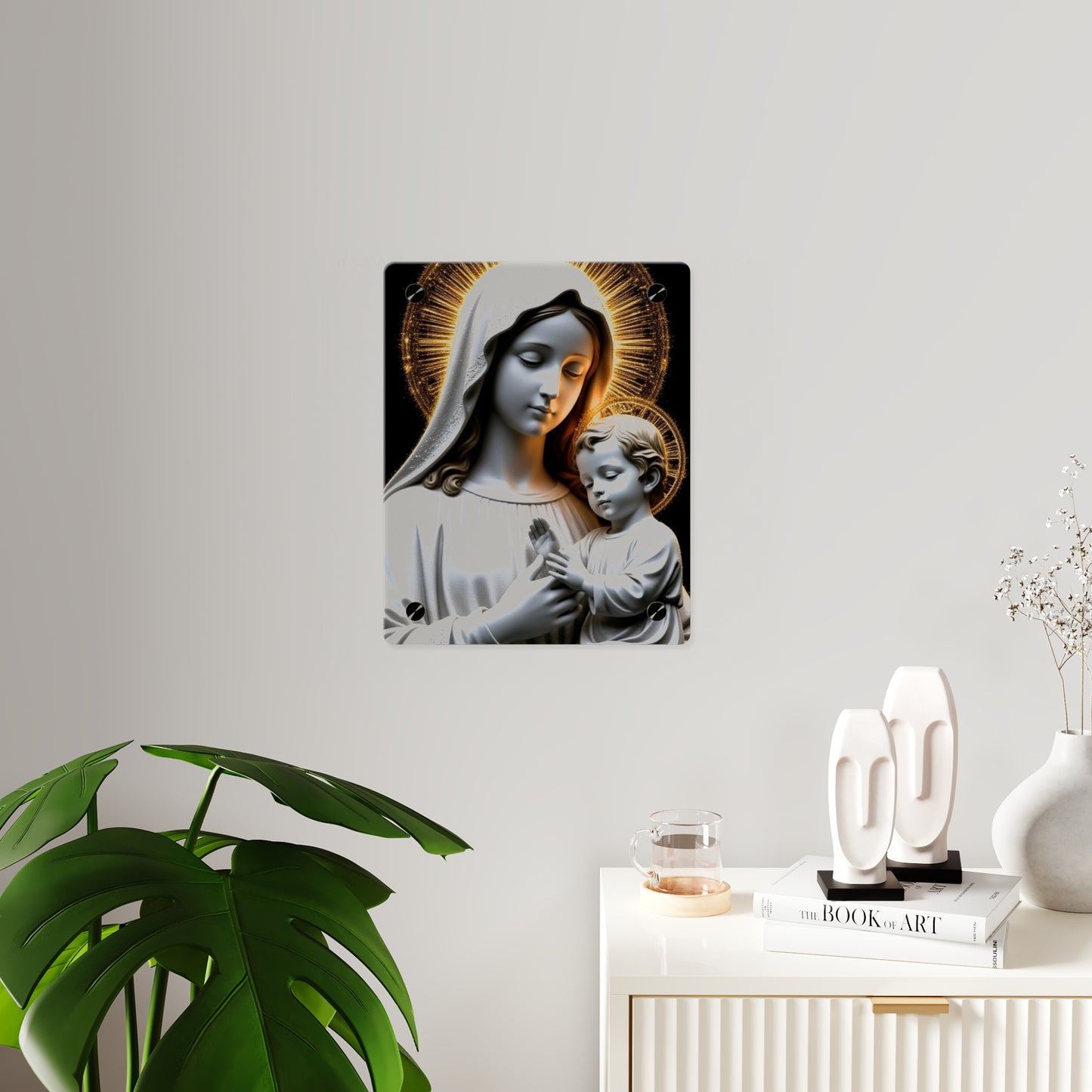 Virgin Merry Christian Acrylic Wall Art Panels Home Decor