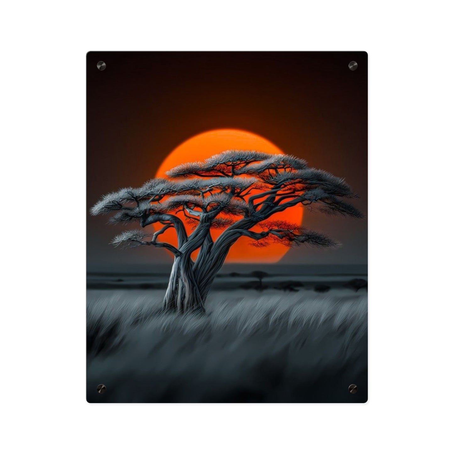 Sunset Savanna Afrohemian Acrylic Wall Art Panels Home Decor