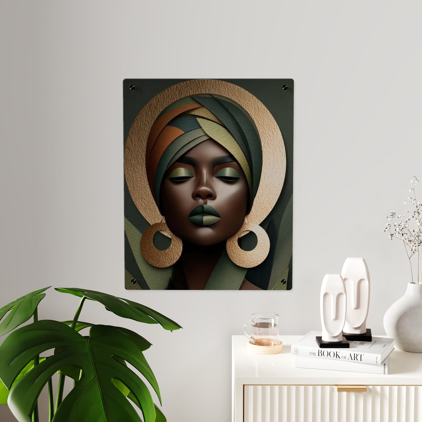 Potrait Afrohemian Acrylic Wall Art Panels Home Decor