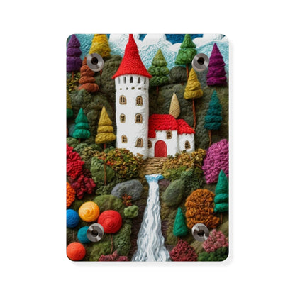 Castle Crochet House Winter  Acrylic Wall Art Panels Home Decor