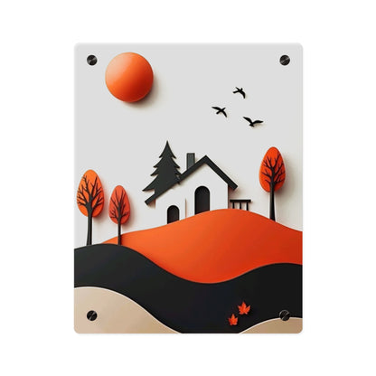 Country side Fall 3d Art Acrylic Wall Art Panels Home Decor