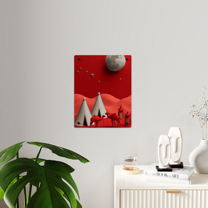 Camp On Desert Acrylic Wall Art Panels Home Decor