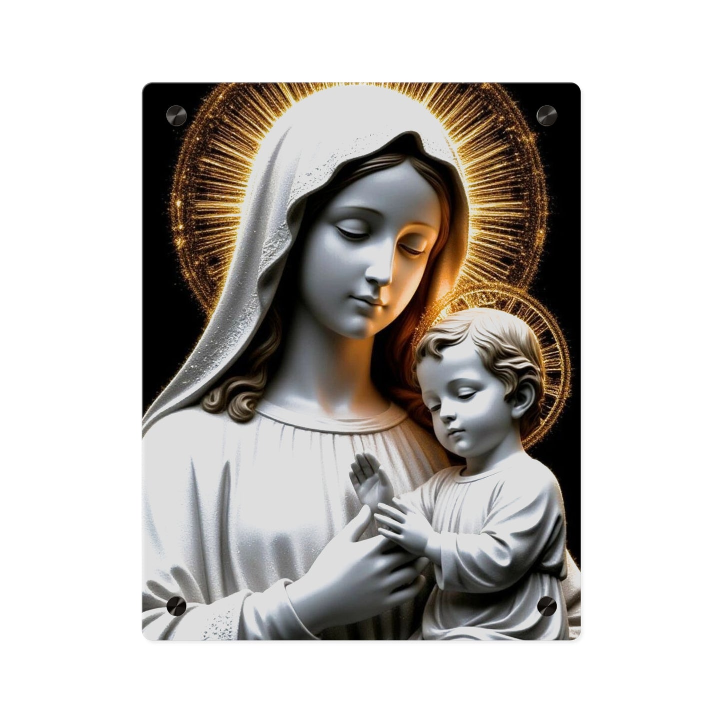 Virgin Merry Christian Acrylic Wall Art Panels Home Decor
