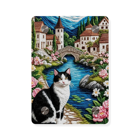 Crochet Cat Acrylic Wall Art Panels Home Decor