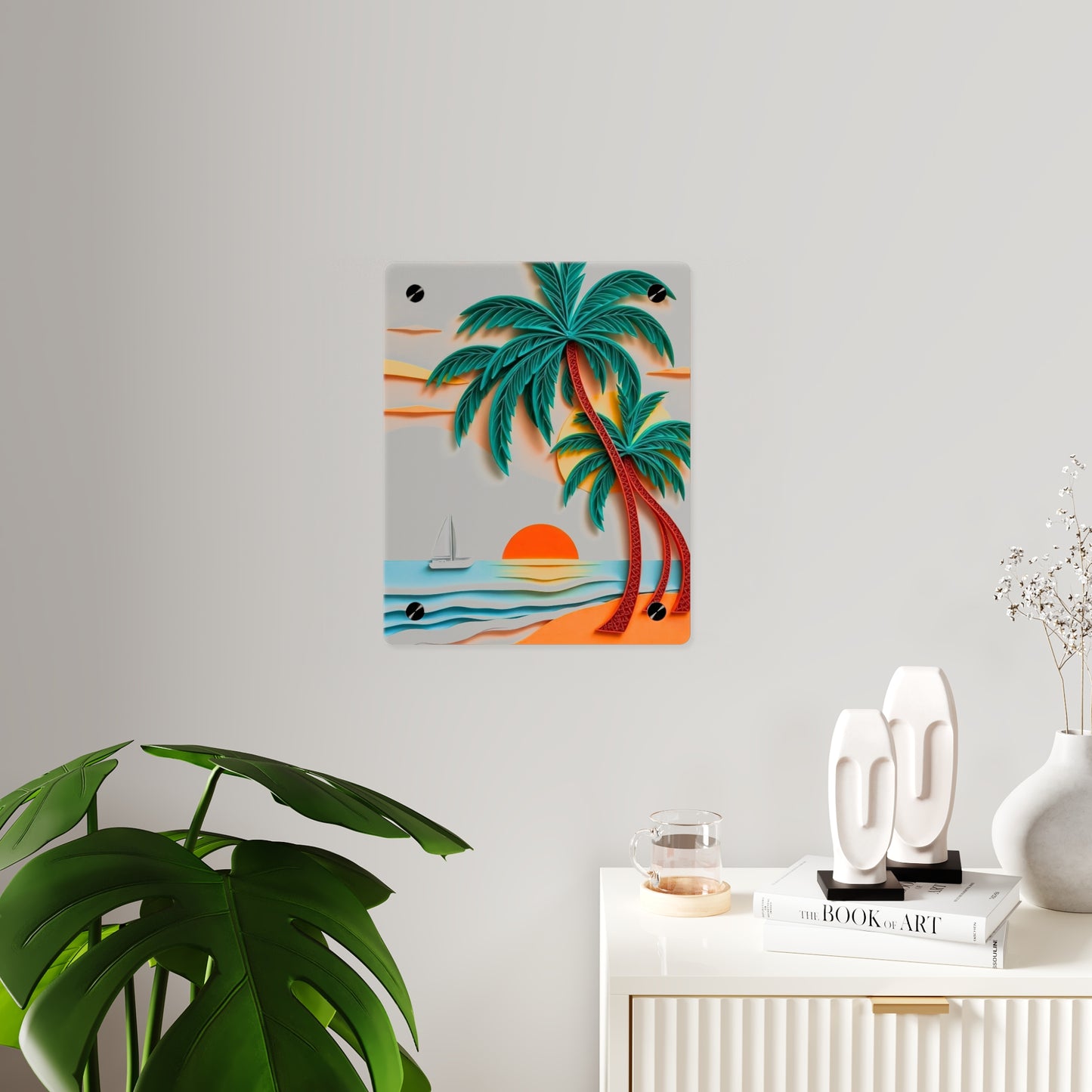 Sunset Beach Acrylic Wall Art Panels Home Decor