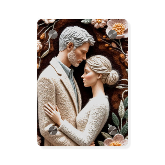 Marrage Crochet Acrylic Wall Art Panels Home Decor