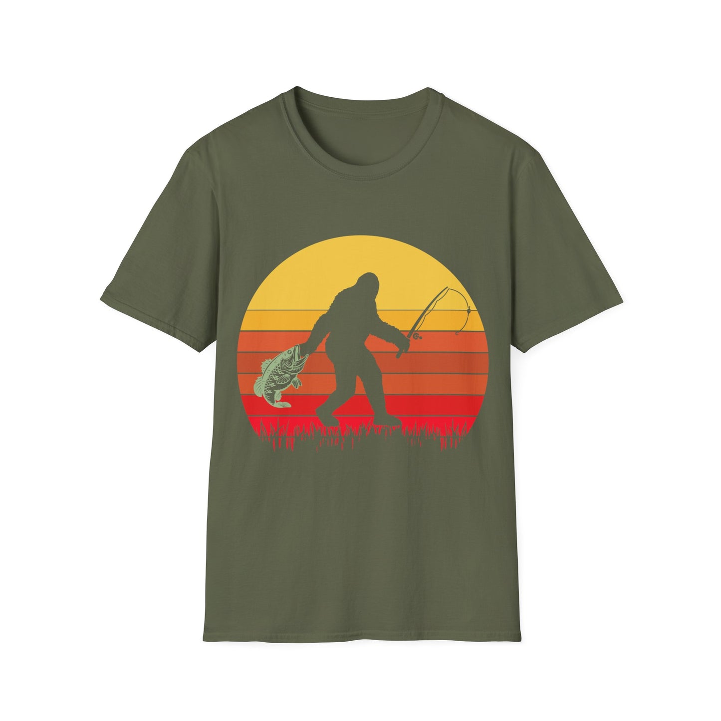 Bigfoot Fishing T-Shirt