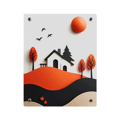 Country side Fall 3d Art Acrylic Wall Art Panels Home Decor