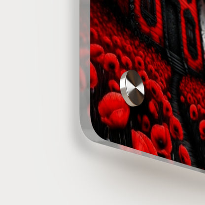 Red House Acrylic Wall Art Panels Home Decor