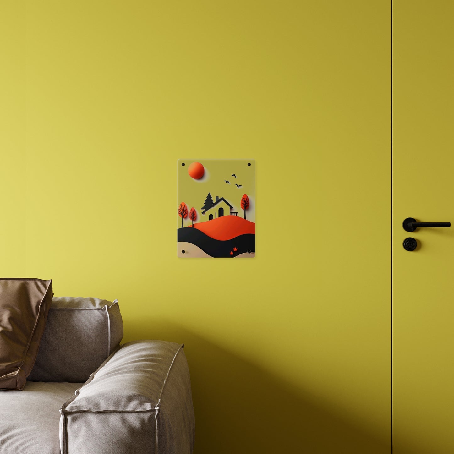 Country side Fall 3d Art Acrylic Wall Art Panels Home Decor