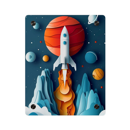 Rocket launch in Alien Planet Acrylic Wall Art Panels Home Decor