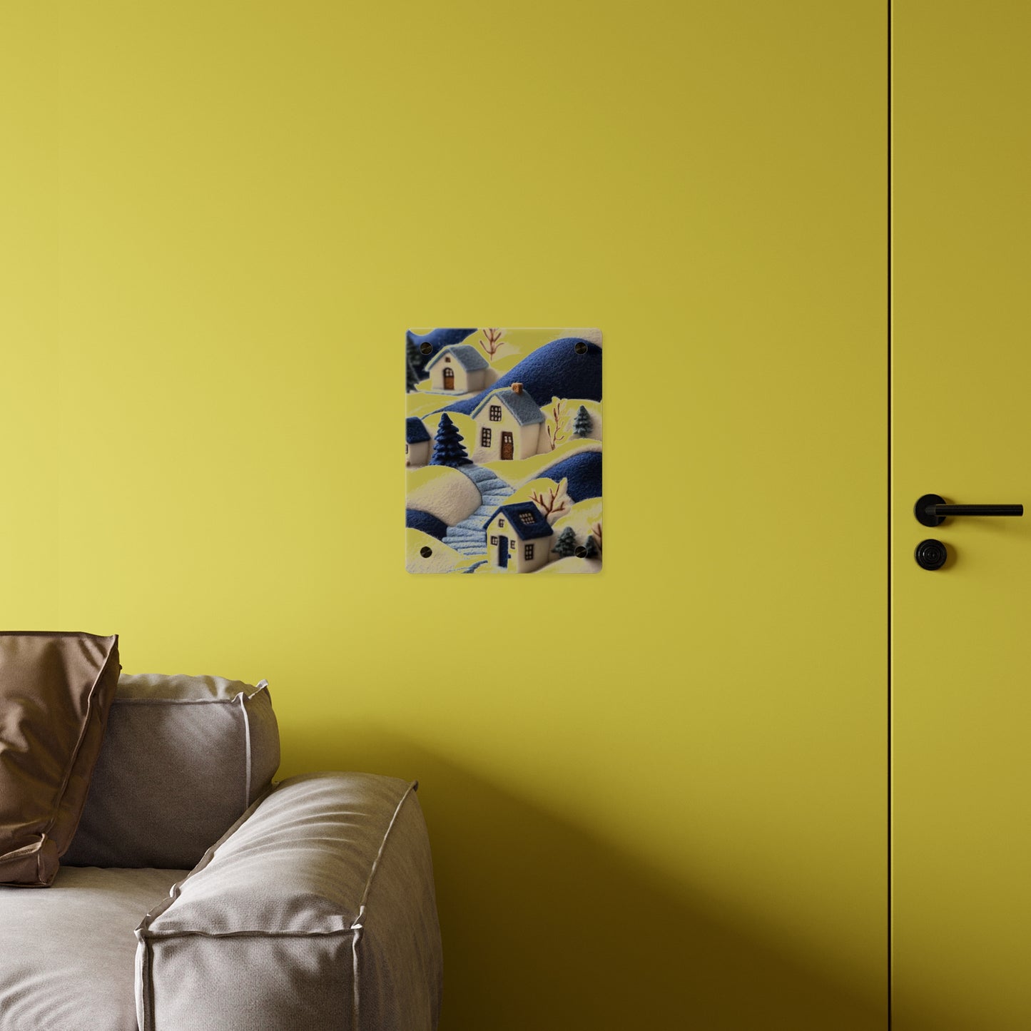 Crochert House  Acrylic Wall Art Panels Home Decor