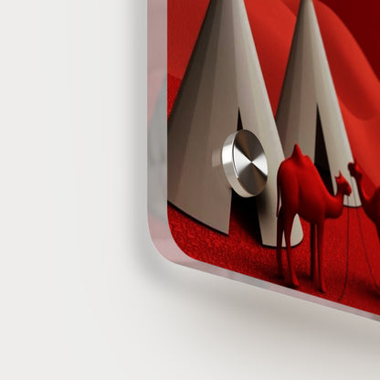 Camp On Desert Acrylic Wall Art Panels Home Decor