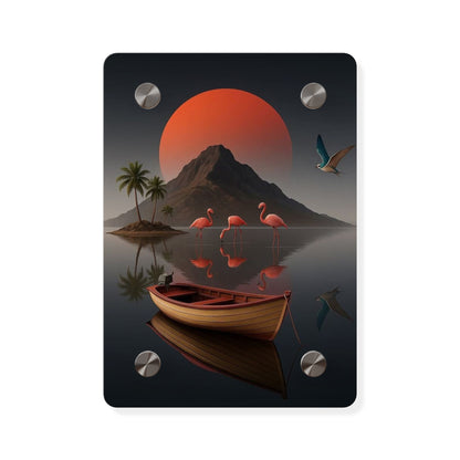 Modern Vintage Flamingo Acrylic Wall Art Panels Home Decor