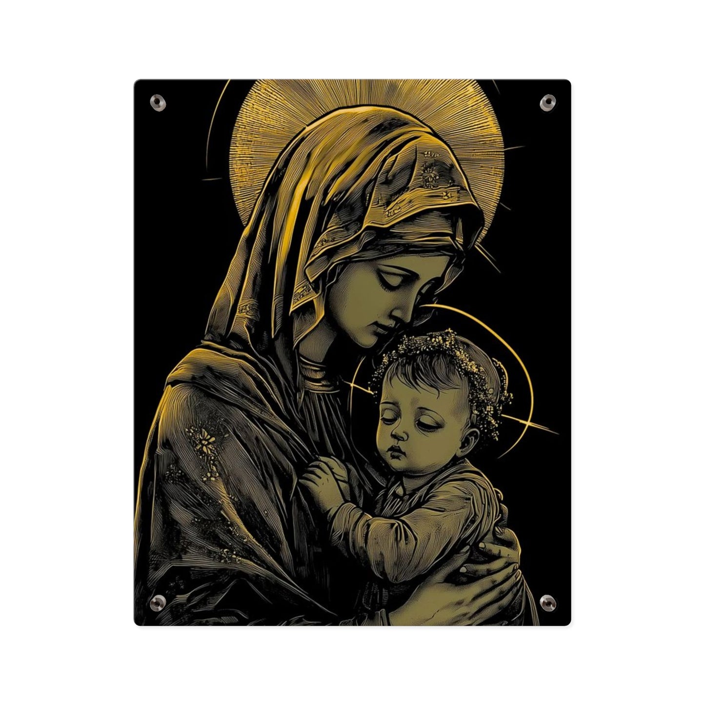 Virgin Merry Christian Acrylic Wall Art Panels Home Decor
